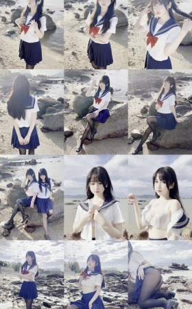 【永久专享】不呆猫&三無人型 – 水手服百合黑丝 [51P+1V-1.02G]